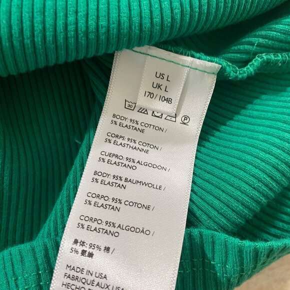 Free People Beach Women's green Long sleeve Ribbed Body Con Dress - Large - Picture 10 of 12